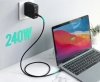 AUKEY CB-SCC241 kabel USB-C - USB-C 1m 240W PD 5A 20V silikonowy czarny
